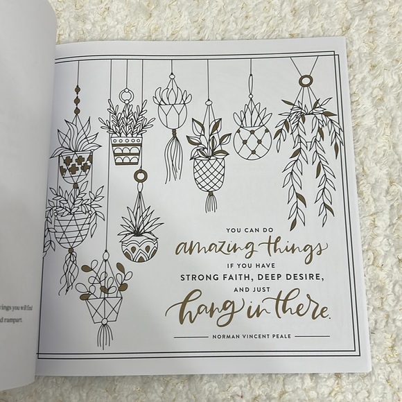 Inspirational Coloring Book with Floral Design - Picture 4 of 13